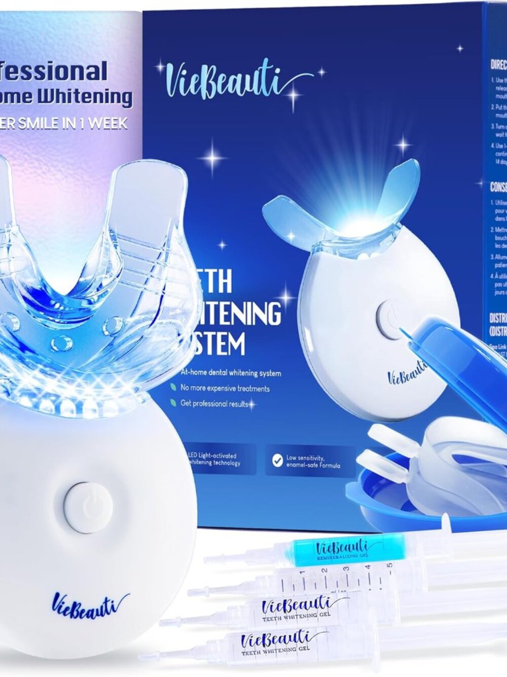 Teeth Whitening Kit with LED Light for Sensitive Teeth - Picture 1 of 8
